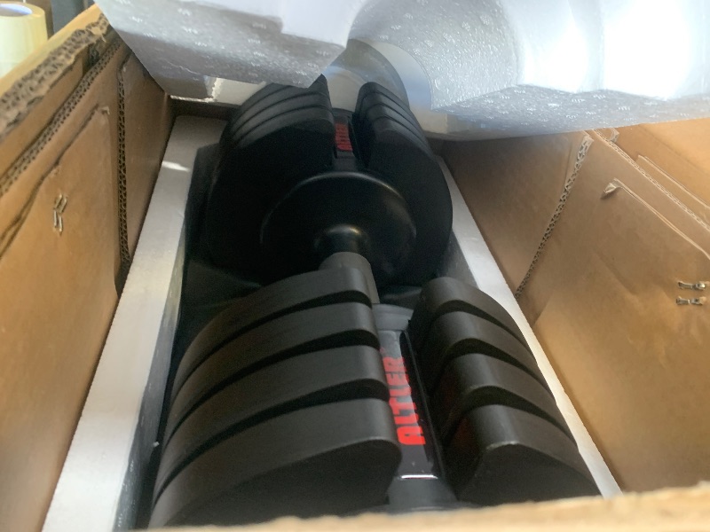 Photo 1 of ALTLER 52LBS Pair Adjustable Dumbbells Set Premium Rubber Coated Dumbbell Set with Secure Locking Mechanism for Safe & Customizable Strength Training