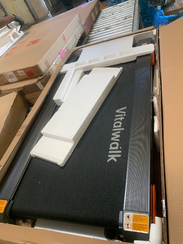 View 3 of NON-FUNCTIONAL, PARTS ONLY---------------------------Vitalwalk Walking Pad with Incline, 43"x18" Wide Full Deck 20% Auto Incline, Under Desk Treadmill with 400lb, 3.5HP Brushless Quiet, Portable Treadmills for Home, 4-Way Mobility & Vertical Storage