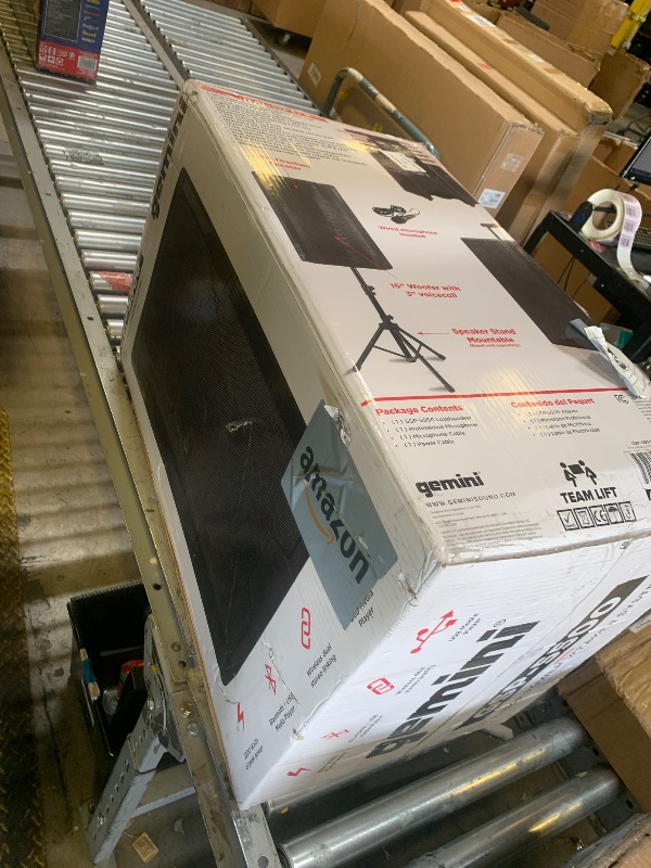 Photo 1 of Gemini Sound GSP-5500 15" 250W Bluetooth PA Speaker with TWS, 3-Channel Mixer, XLR Outputs, USB MP3 Playback – Perfect for DJs, Weddings, Parties & Events