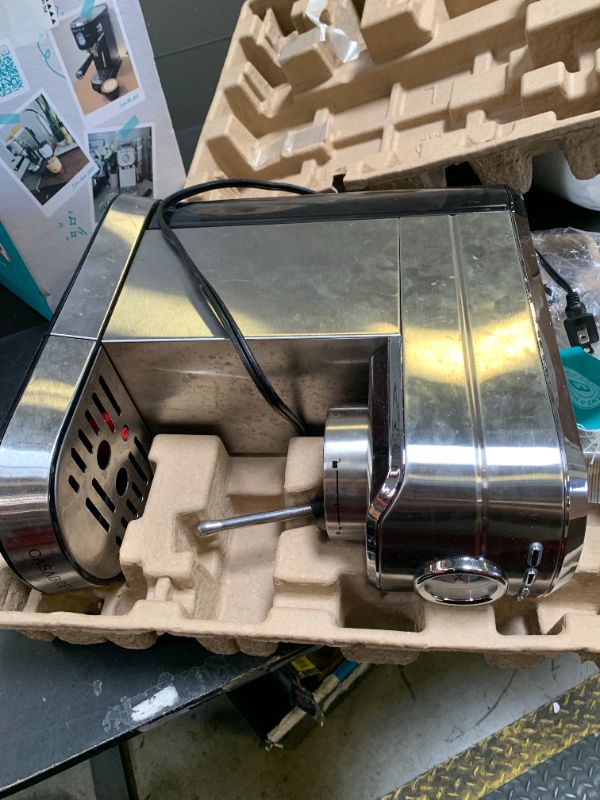 Photo 1 of CASABREWS CM5418 Espresso Machine 20 Bar, Compact Espresso Maker with Steam Milk Frother, Stainless Steel Coffee Machine with 34oz Removable Water Tank for Cappuccino, Small Latte Machine, Silver