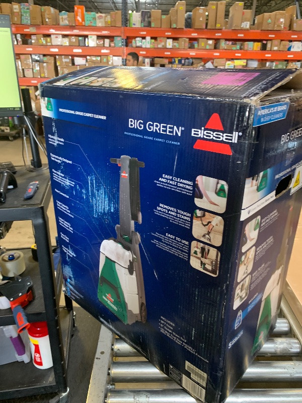 Photo 1 of BISSELL® Big Green® Professional Carpet Cleaner with XL DirtLifter PowerBrush, 9-inch Long Reach Hose, 6-inch Tough Stain Tool, Includes BISSELL PRO MAX Formula with Stain Protect Technology