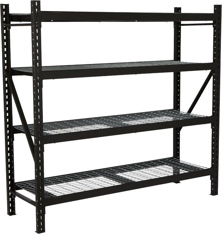 Photo 1 of Ironton 4-Tier Industrial Steel Shelving Unit, 8,000-Pound Load Capacity, Garage Storage Rack, 77" W x 24" D x 72" H