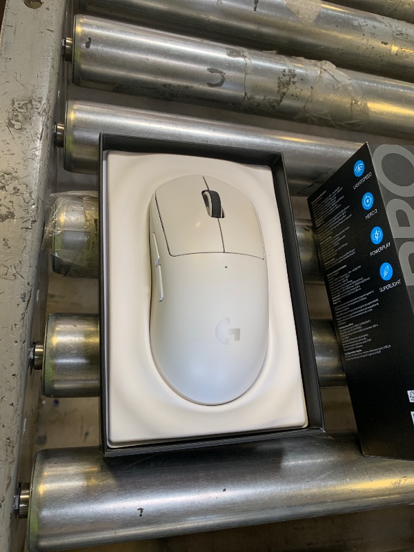 Photo 1 of Logitech G PRO X Superlight 2 Wireless Gaming Mouse, 60g Pro-Grade with 5 Programmable Buttons, 44k DPI Sensor, 8kHz Report Rate, USB-C Charging for PC/Mac - White