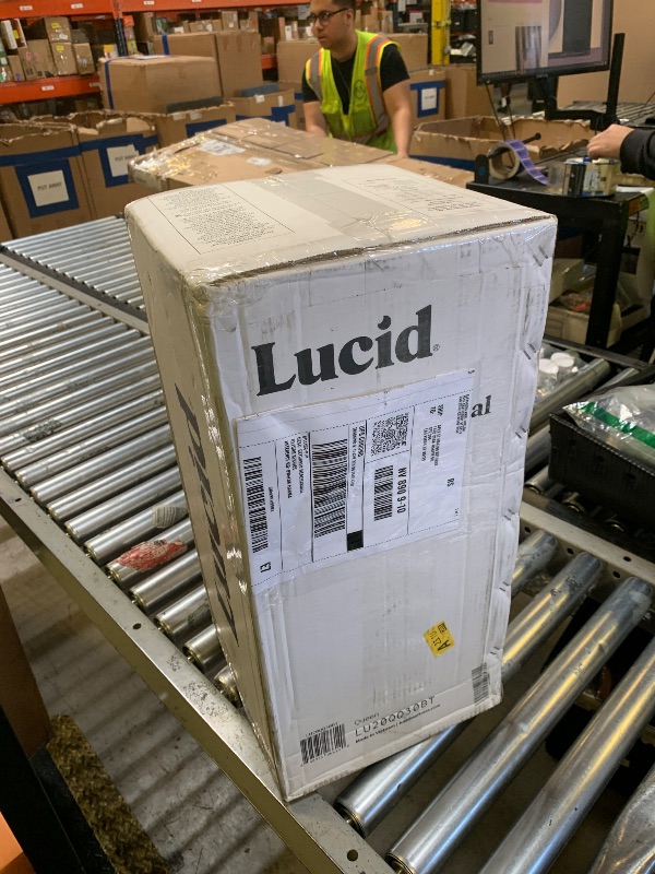 Photo 1 of Lucid 2 Inch Bamboo Charcoal Infused Memory Foam Mattress Topper - Queen Size – Moisture and Odor Control - Ventilated - Plush Feel, Pressure-Relieving Bed Topper – CertiPur Certified