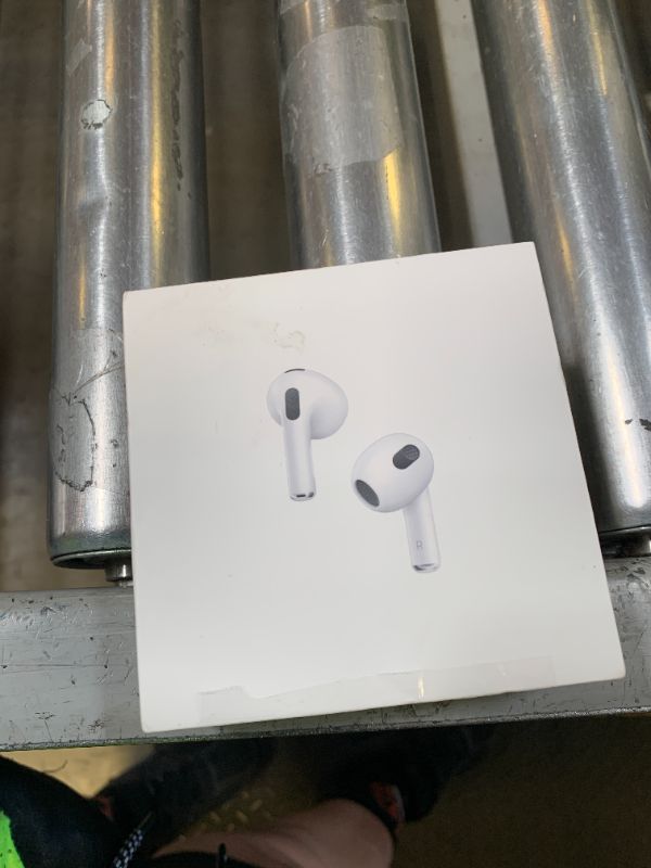 Photo 1 of Apple AirPods (3rd Generation) Wireless Ear Buds, Bluetooth Headphones, Personalized Spatial Audio, Sweat and Water Resistant, Lightning Charging Case Included, Up to 30 Hours of Battery Life