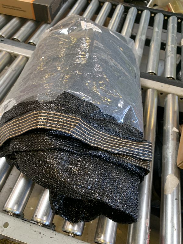 Photo 1 of JOJOLEE 90% Sun Shade Cloth, 10x20FT Shade Net Mesh Tarp with Grommets, Black Sunblock Cover for Outdoor Patio Plants, Pergola, Greenhouse, Chicken Coop, Backyard, Balcony