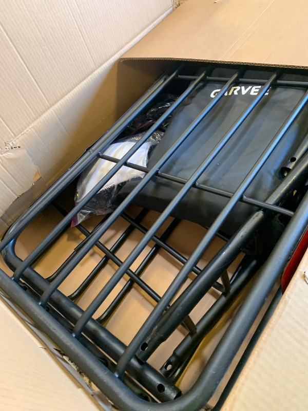 Photo 1 of Garvee Universal Rooftop Cargo Carrier Basket with Bag, 200LBS Weight Capacity Luggage Rack for SUV, Trucks & Vehicles