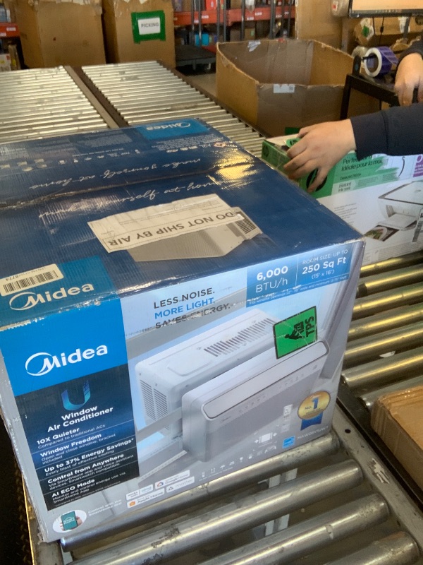 Photo 1 of Midea 6,000 BTU U Shaped Smart Inverter Window Air Conditioner - Cools 250 Sq Ft, Ultra Quiet with Open Window Operation - Alexa/Google Assistant Compatible, 37% Energy Savings, Remote (2026 Edition)