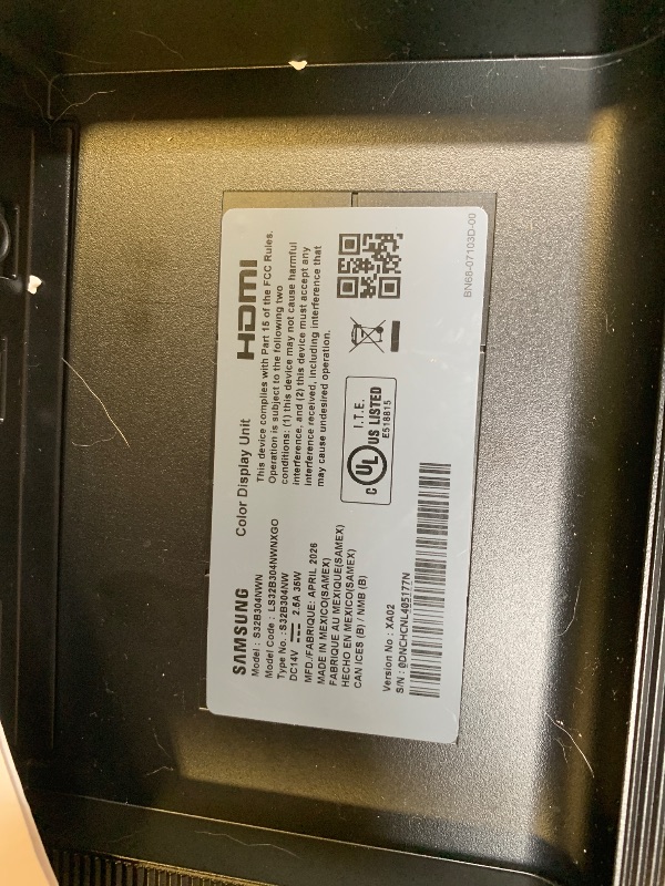 Photo 1 of Samsung 32-Inch Flat Computer Monitor, 75Hz, Borderless Display, AMD FreeSync, Game Mode, Advanced Eye Care, HDMI and DisplayPort, LS32B304NWNXGO, 2024