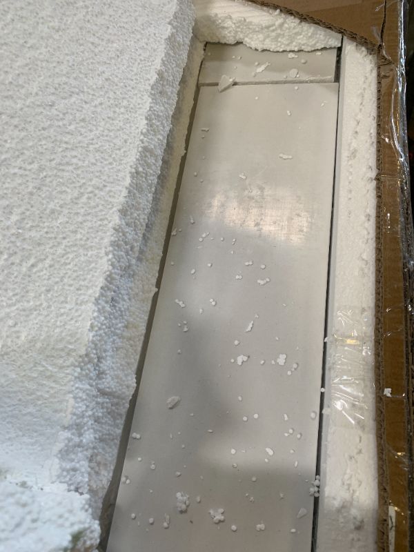 Photo 1 of Joyfolk 5" x 60" Super White Engineered Marble Threshold, Rigid Shower Curb & Vanity Backsplash for Tile Transitions, Window Sill, Fixed Size Easy to Cut