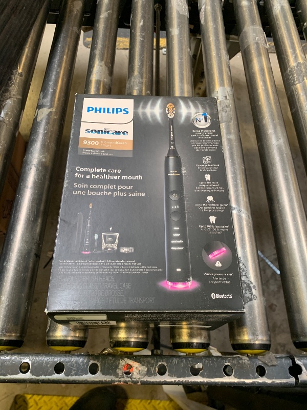 Photo 1 of Philips Sonicare DiamondClean Smart 9300 Electric Toothbrush - Sonic Toothbrush with App, Pressure Sensor, 12 Brushing Settings, Replacement Reminder, Travel Case, Black, Model HX9903/15
