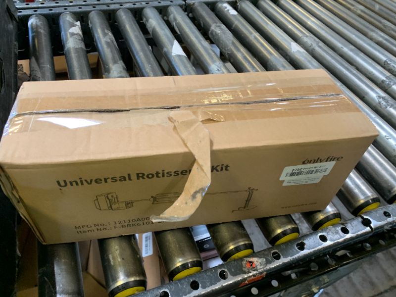 View 2 of onlyfire Universal BBQ Grill Rotisserie Kit for Most Gas Grills, Include 110V 4W Electric Motor, 4-Prong Meat Forks and 28" Square Spit Rod