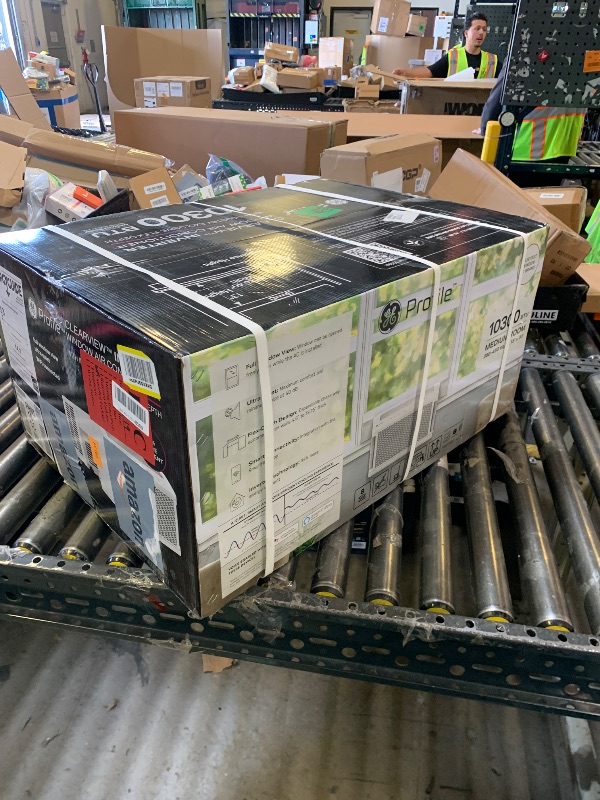 Photo 1 of GE Profile ClearView Inverter Window Air Conditioner Unit, 10,300 BTU, U-Shaped Adjustable Depth, Energy Efficient Cooling up to 450 sq ft., Ultra Quiet, SMART Home Capable, Includes Remote, White