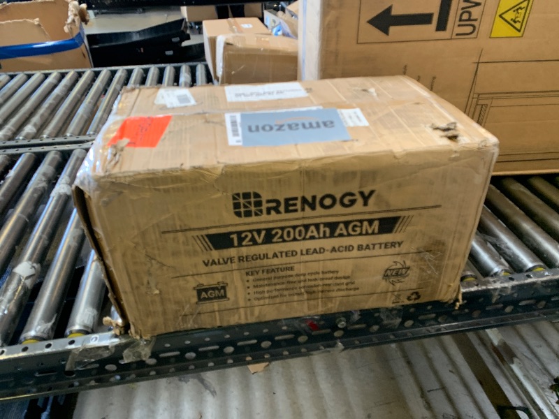 Photo 1 of Renogy Deep Cycle AGM 12 Volt 100Ah Battery, 3% Self-Discharge Rate, 1100A Max Discharge Current, Safe Charge Appliances for RV, Camping, Cabin, Marine and Off-Grid System, Maintenance-Free