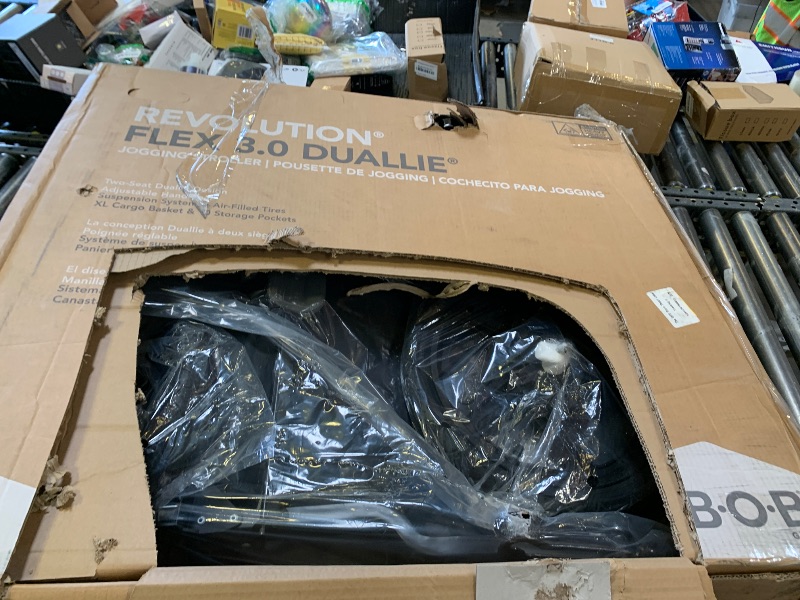 Photo 1 of **USED, DAMAGED, SEE NOTES** BOB Gear Revolution Flex 3.0 Duallie Jogging Stroller, Double Stroller, Graphite Black