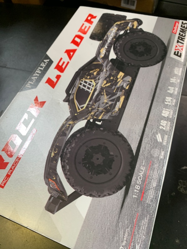 Photo 1 of PLAYFLEA 1:18 Fast RC Car for Boys & Adults, 4WD Off Road Remote Control Monster Truck, 2 Batteries, LED Lights, All Terrain Waterproof RC Truck for Beginners.