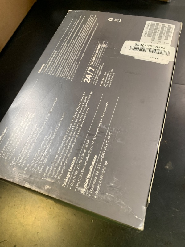 Photo 1 of NETGEAR Nighthawk Tri-Band WiFi 7 Router (RS500) – Router Only, BE12000 Wireless Speed (up to 12 Gbps) - Covers up to 3,000 sq. ft., 120 Devices – 2.5 Gig Internet Port - Free Expert Help