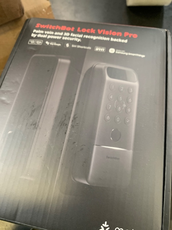 Photo 1 of SwitchBot Lock Vision Pro, 3D Face Recognition + Palm Vein + Fingerprint Smart Lock, Deadbolt Keyless Entry, 12-Month Battery, WiFi No Hub, Auto-Lock Sensor, with Matter, Apple Home, Alexa, Google