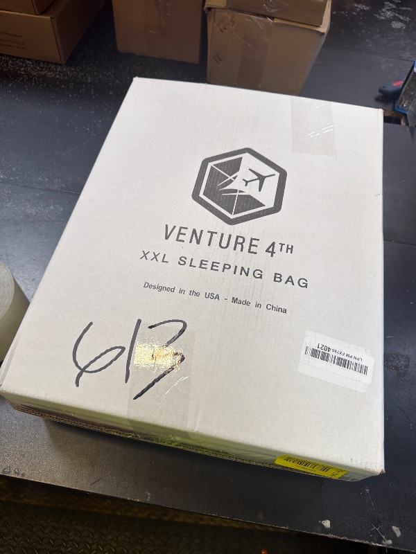 Photo 1 of VENTURE 4TH 3-Season XXL Backpacking Sleeping Bag, Camping Sleeping Bags for Adults & Kids - Lightweight, Comfortable, Water Resistant, Ideal for Hiking, Camping & Outdoor – Silver/Black