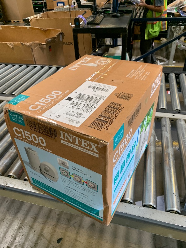 Photo 1 of INTEX C1500 Cartridge Filter Pump for AGP: 1500 GPH Pump Flow Rate - Cartridge Gauge Indicator - HydroAeration Technology - Includes Type A Filter Cartridge - Turnover Rate/System Flow 1180 GPH
