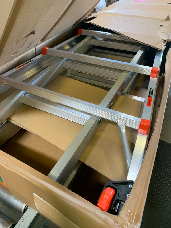 Photo 1 of Little Giant Ladders Velocity 26-Ft Folding Multi-Position Ladder, Aluminum, 300 lb Load Capacity, Type 1A Extra Heavy Duty, 26-Ft Reach, with Ratchet Levelers and Wheels (15426-801)
