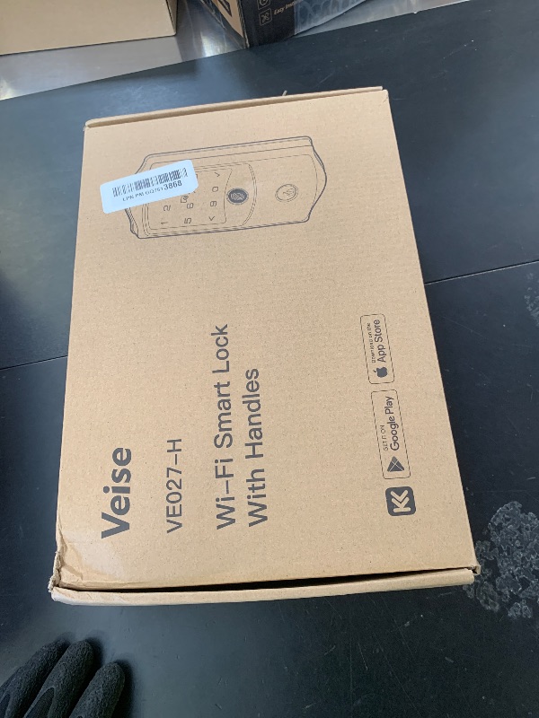 Photo 1 of Veise VE027-H Built-in Wi-Fi Fingerprint Smart Deadbolt Lock with Handleset, App Remote & Voice Control, Keyless Entry Front Door Lock Set, Touchscreen Keypad, Auto-Lock, Easy Setup, Matte Black