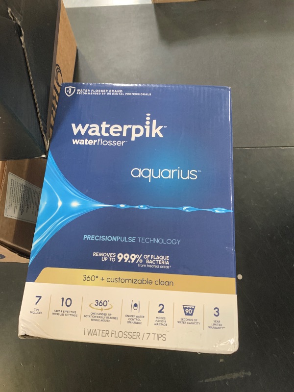 Photo 1 of Waterpik Aquarius Water Flosser For Teeth Cleaning, Gums, Braces, Dental Care, Electric Power With 10 Settings, 7 Tips For Multiple Users And Needs, ADA Accepted, White WP-660, Packaging May Vary