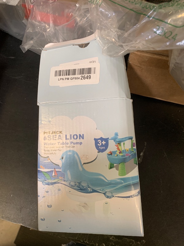 View 2 of Katroiy Water Table Pump, No-Drill Kids Water Pump for Table, 3 Hours of Non-Stop Work Water Table Accessories Water Pump for Summer Outdoor Water Outside & Fun Gifts(Sea Lion)
