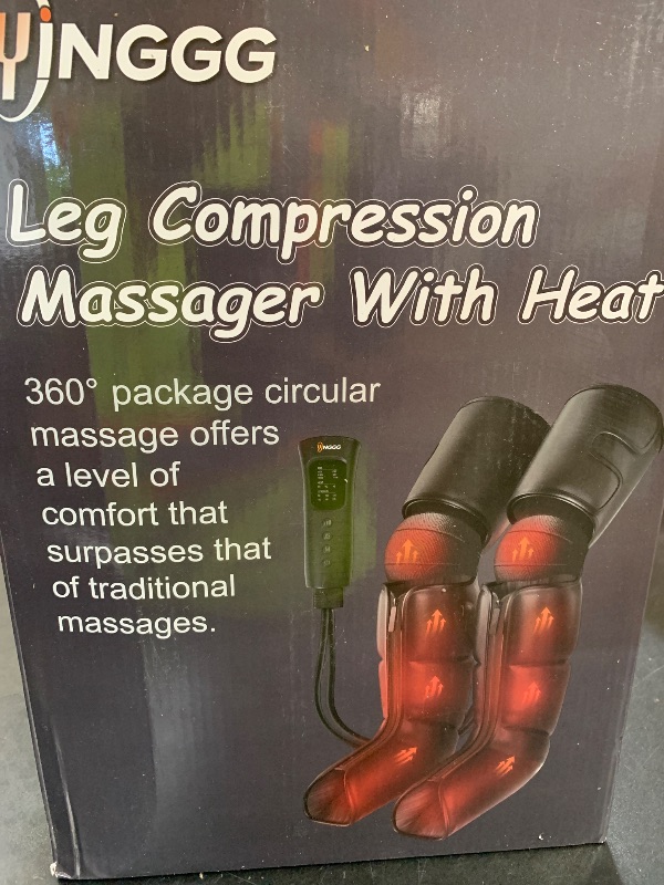 Photo 1 of YINGGG Leg Massager with Heat and Compression - Foot and Calf Massage Sleeve with 3 Heat, 6 Intensities, 6 Modes, Compression Boots for Circulation and Pain Relief