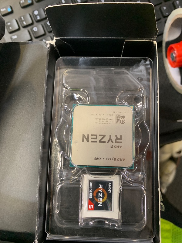 Photo 1 of AMD Ryzen 5 5500 6-Core, 12-Thread Unlocked Desktop Processor with Wraith Stealth Cooler