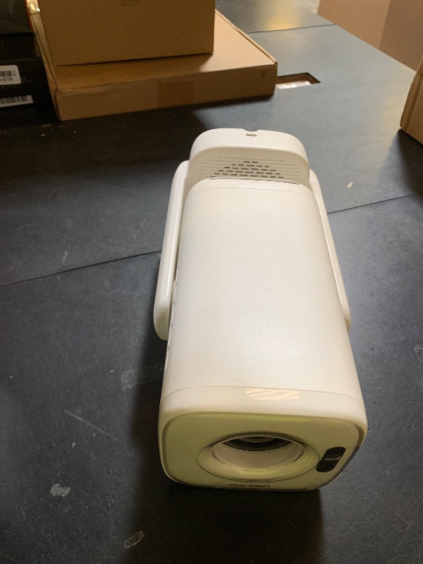 Photo 1 of Aurzen D1 air Smart Portable Projector with WiFi and Bluetooth, USB-C Powered, Easy Auto Setup, 16W Dolby Audio, Built-in Apps, Native 1080P HDR10, Outdoor Movie Projector, White