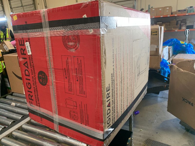 Photo 1 of Frigidaire Commercial Chest Freezer for Ice Cream and Frozen Foods, Store Displayer, Glass Top Storage Case, 4 Cu. Ft. Bin, Rolling Caster Wheels, Adjustable Temperature, Energy Efficient Cooling