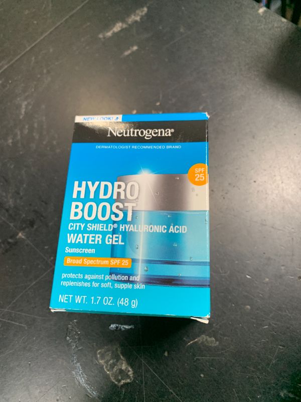 Photo 1 of Neutrogena Hydro Boost City Shield Water Gel Face Moisturizer with Broad Spectrum SPF 25 Hydrating Facial Sunscreen with Hyaluronic Acid Oil Free and Noncomedogenic Face Lotion, 1.7 oz
