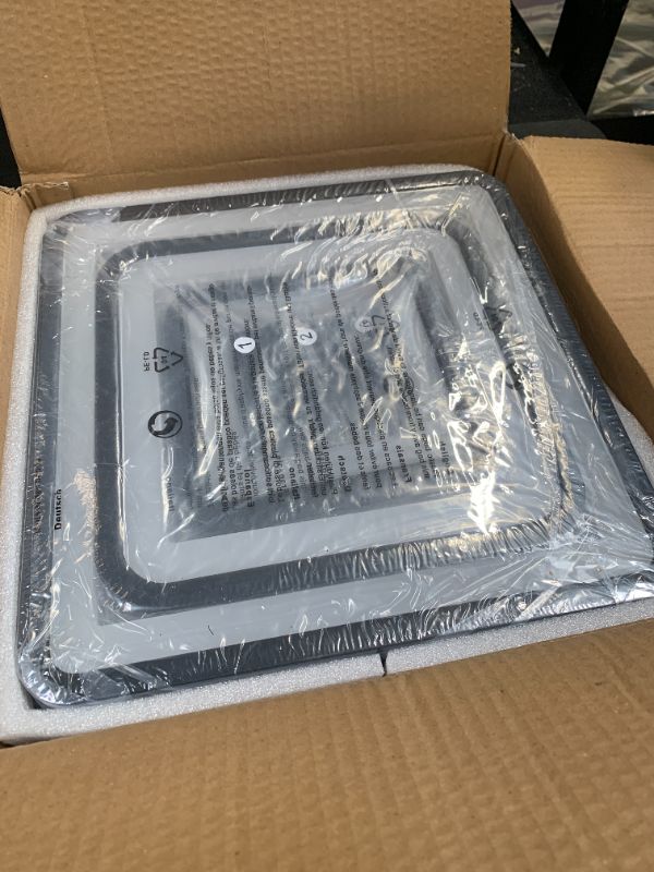 Photo 1 of Shine LUEST Modern LED Ceiling Light Fixture Black Kitchen Lighting Fixtures Ceiling for Bedroom 31.5" Dimmable 6 Ring Square Ceiling Light for Kitchen with Remote Control for Living Room,Dining Room