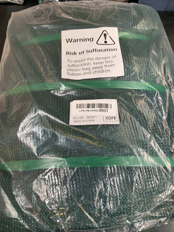Photo 1 of ColourTree 6' x 50' Green Fence Privacy Screen Windscreen Cover Fabric Shade Tarp Netting Mesh Cloth - Commercial Grade 170 GSM - Cable Zip Ties Included - We Make Custom Size