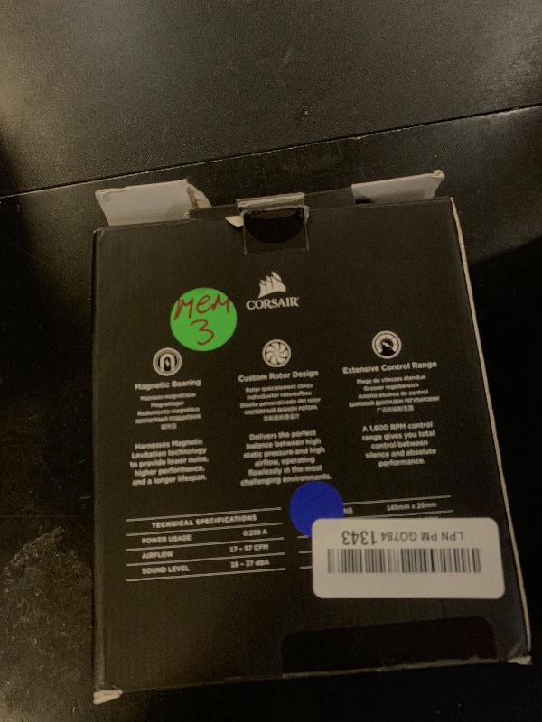 Photo 1 of Corsair ML140, 140mm Premium Magnetic Levitation Fan (2-Pack)
