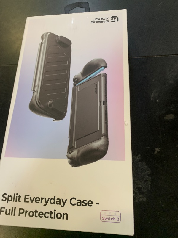 Photo 1 of JSAUX Split Every Day Case for Switch 2, TPU Middle Frame & PC Front Cover, Dockable, Non Slip Ergonomic Grip, 8 Game Card Storage, Includes Adjustable Stand, Drop Protection - PC0123B
