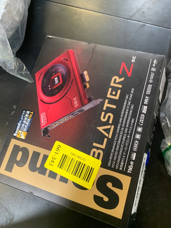 Photo 1 of Creative Sound Blaster Z SE Internal PCI-e Gaming Sound Card and DAC, 24-bit / 192 kHz, 116 dB SNR, ASIO, 600? Headphones Amp, Mic EQ, Discrete 5.1 / Virtual 7.1, Supports Dolby Digital Live, DTS