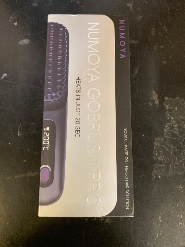Photo 1 of NUMOYA Go Brush Pro Portable Cordless Hair Straightener Brushs for Travel, with 30s Fast Heat, 3 Temperature Settings (Pink)