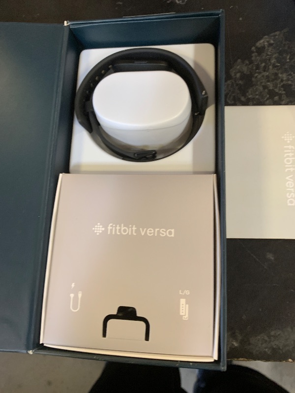 Photo 1 of Fitbit Versa Smart Watch, Black/Black Aluminium, One Size (S & L Bands Included)