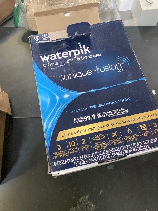 Photo 1 of Waterpik Sonic-Fusion 2.0 Professional Flossing Electric Toothbrush with Water Flosser Combo Two In One, For Daily Gum Care and Cleaning Teeth, Braces, Implants, White SF-04CD010-1, Packaging May Vary