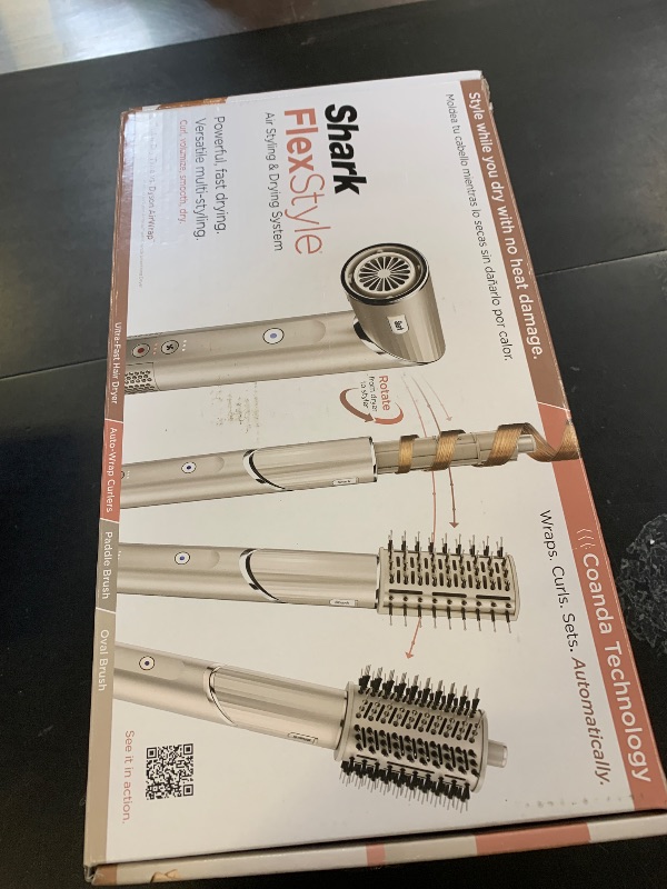 Photo 1 of Shark FlexStyle Air Styling & Drying System, Powerful Hair Dryer Brush & Multi-Styler with Auto-Wrap Curlers, Paddle Brush, Oval Brush, Concentrator Attachment, Stone, HD430