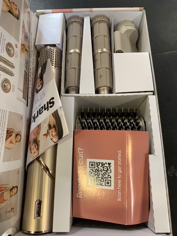 Photo 1 of Shark FlexStyle Air Styling & Drying System, Powerful Hair Dryer Brush & Multi-Styler with Auto-Wrap Curlers, Paddle Brush, Oval Brush, Concentrator Attachment, Stone, HD430