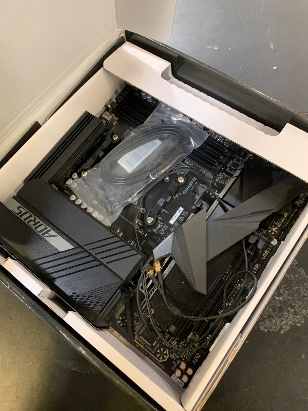 Photo 1 of GIGABYTE B650M AORUS Elite AX AMD AM5 mATX Motherboard, Support Ryzen 9000/8000/7000 Series, DDR5, 12+2+2 Power Phase, PCIe 5.0 M.2, USB-C 3.2 Gen 2, WIFI6E, 2.5GbE, EZ-Latch, Q-Flash, RGB Fusion