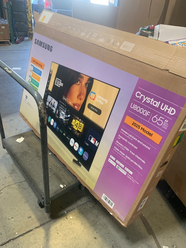 Photo 1 of Samsung 65-Inch Class Crystal UHD U8000F 4K Smart TV (2025 Model) Endless Free Content, Crystal Processor 4K, MetalStream Design, Knox Security, Alexa Built-in