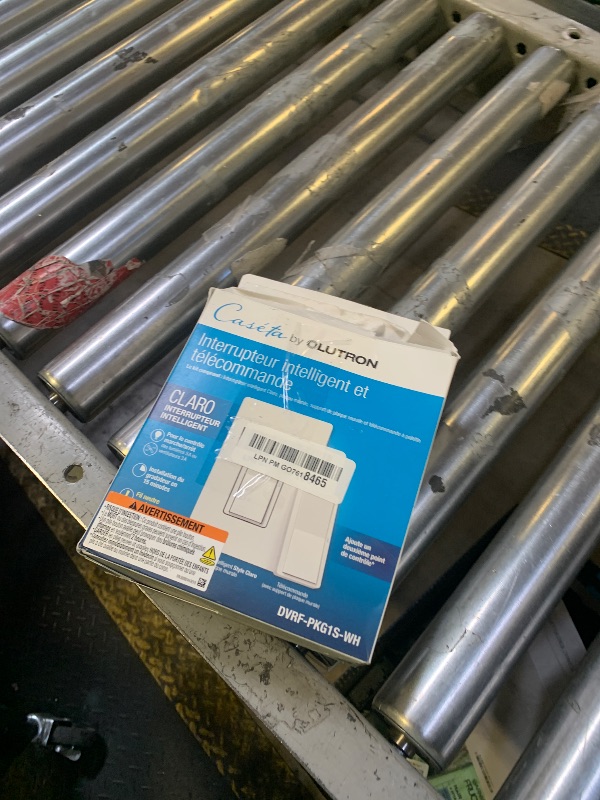 Photo 1 of Lutron Claro Smart Switch 3-Way Kit for Caseta Smart Lighting, Includes Wall Plate, Pico Paddle Remote, and Bracket, Neutral Required, DVRF-PKG1S-WH