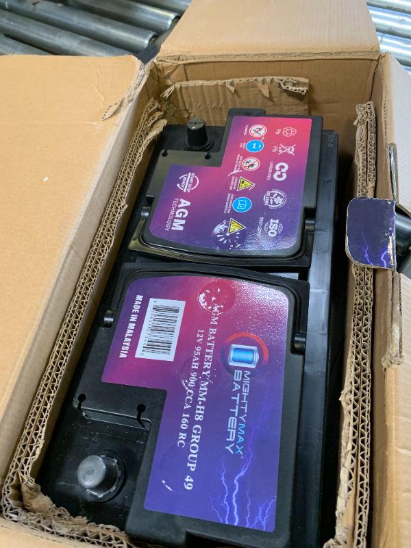 Photo 1 of Mighty Max Battery MM-H8 Start and Stop Car BCI Group 49 12V 95Ah, 160RC, 900 CCA Rechargeable AGM Car Battery