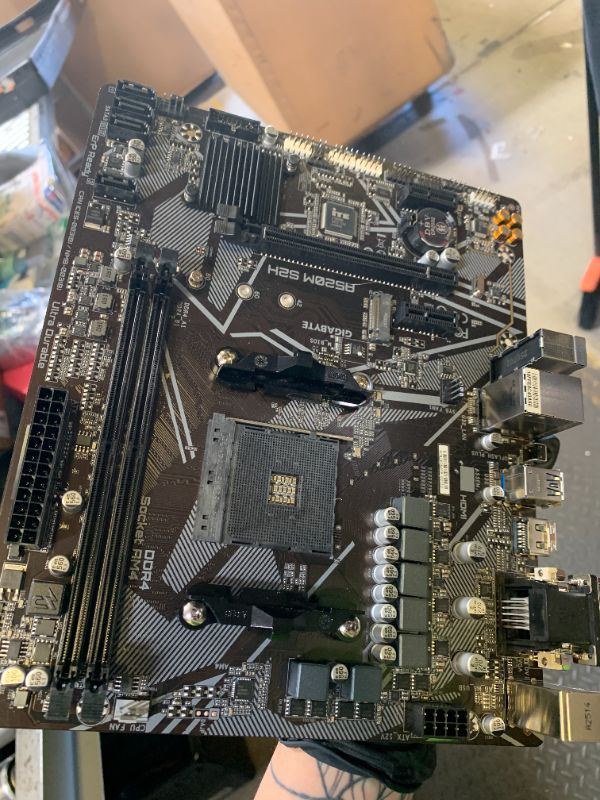 Photo 1 of Gigabyte A520M S2H (AMD Ryzen AM4/MicroATX/4+3 Phases Digital PWM/Gigabyte Gaming GbE LAN/NVMe PCIe 3.0 x4 M.2/3 Display Interfaces/Q-Flash Plus/RGB Fusion 2.0/Motherboard)
