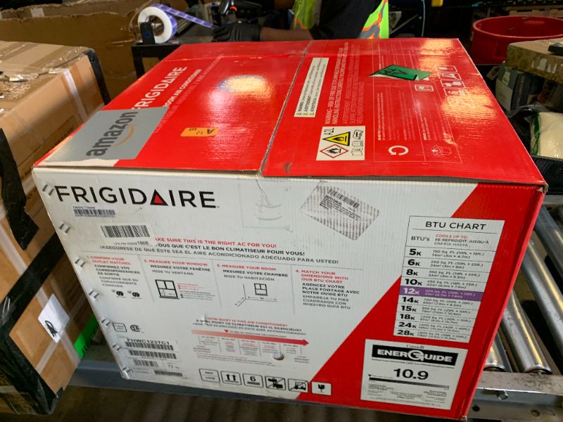 Photo 1 of Frigidaire 12,000 BTU Window Air Conditioner with Remote Control, Cools Up to 550 Sq. Ft., Quiet Operation, Eco Mode, 3 Fan Speeds, Auto Restart, White