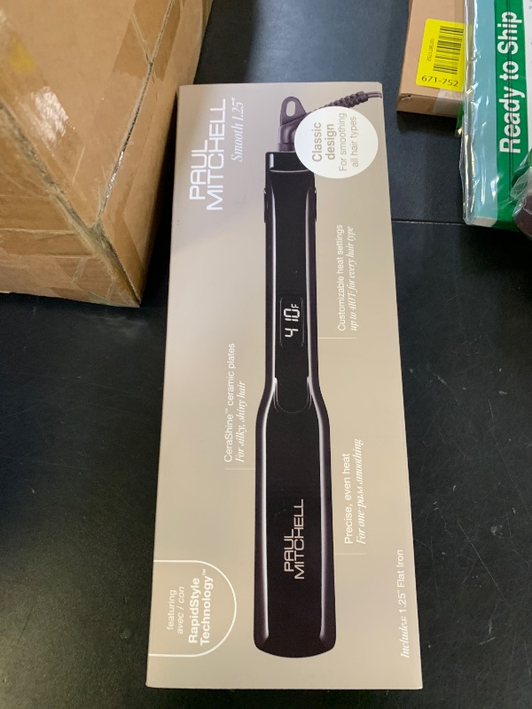 Photo 1 of Paul Mitchell Smooth+ Ceramic Flat Iron, Adjustable Heat Settings, for Smoothing + Straightening, 1.25"